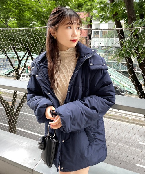 one after another NICE CLAUP（ワンアフターアナザーナイスクラップ）の「マルチWAYロングダウンコート（ダウンジャケット/コート・レディース・ブラック/ネイビー/オフホワイト/モカ/ブラウン・FREE）」の8枚目の写真