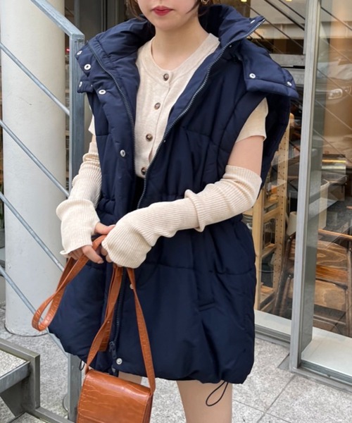 one after another NICE CLAUP（ワンアフターアナザーナイスクラップ）の「マルチWAYロングダウンコート（ダウンジャケット/コート・レディース・ブラック/ネイビー/オフホワイト/モカ/ブラウン・FREE）」の12枚目の写真