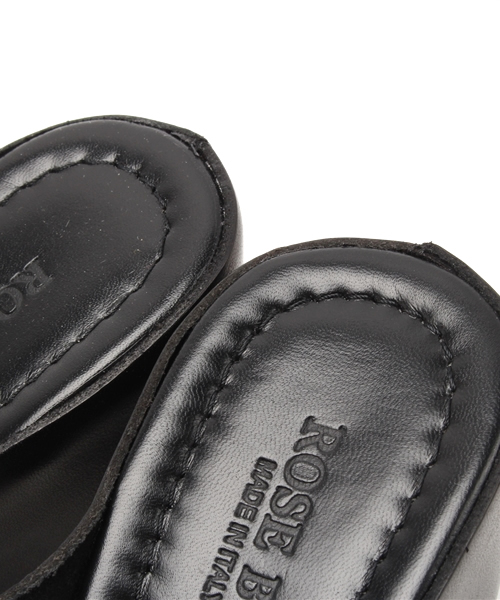 ROSE BUD（ローズバッド）の「586-3347 LTHR LENTER  SEAM OPEN TOE SANDAL（サンダル・レディース・ブラック/ライトブラウン・38/35/36/39/37）」の9枚目の写真