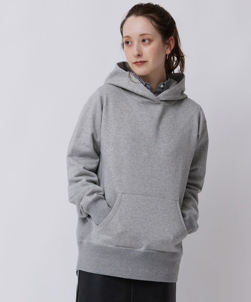BABYLONE（バビロン）の「BABYLONE / シルケット裏毛パーカー（パーカー・レディース・グレー/アイボリー・フリー）」の2枚目の写真