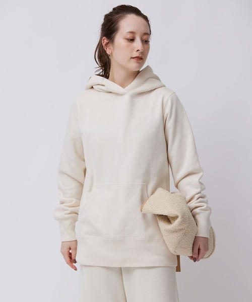 BABYLONE（バビロン）の「BABYLONE / シルケット裏毛パーカー（パーカー・レディース・グレー/アイボリー・フリー）」の5枚目の写真