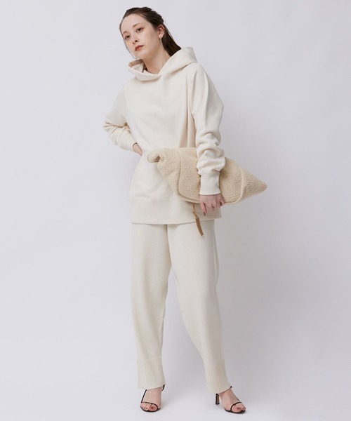 BABYLONE（バビロン）の「BABYLONE / シルケット裏毛パーカー（パーカー・レディース・グレー/アイボリー・フリー）」の4枚目の写真