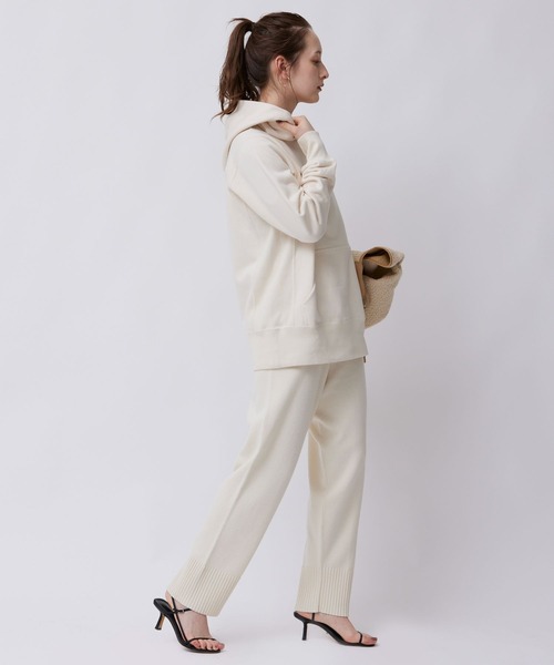 BABYLONE（バビロン）の「BABYLONE / シルケット裏毛パーカー（パーカー・レディース・グレー/アイボリー・フリー）」の7枚目の写真