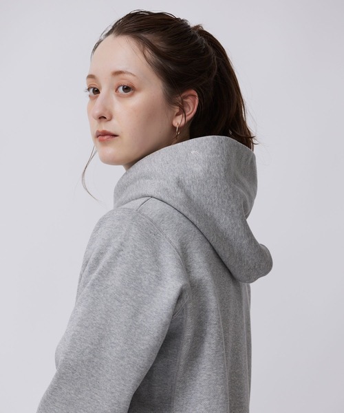 BABYLONE（バビロン）の「BABYLONE / シルケット裏毛パーカー（パーカー・レディース・グレー/アイボリー・フリー）」の11枚目の写真