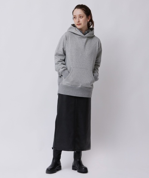 BABYLONE（バビロン）の「BABYLONE / シルケット裏毛パーカー（パーカー・レディース・グレー/アイボリー・フリー）」の8枚目の写真