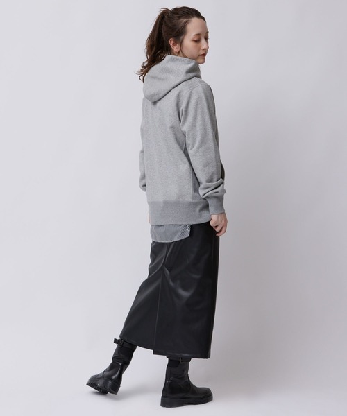 BABYLONE（バビロン）の「BABYLONE / シルケット裏毛パーカー（パーカー・レディース・グレー/アイボリー・フリー）」の9枚目の写真
