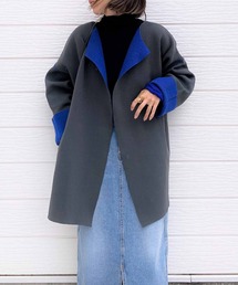 Q | Wフェイスリバーニットアウター(その他アウター)