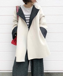 Q | Wフェイスリバーニットアウター(その他アウター)