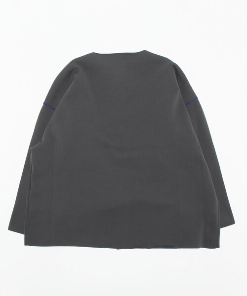 Q（キュー）の「Wフェイスリバーニットガウン（その他アウター・レディース・チャコールグレー/アイボリー・MEDIUM）」の5枚目の写真