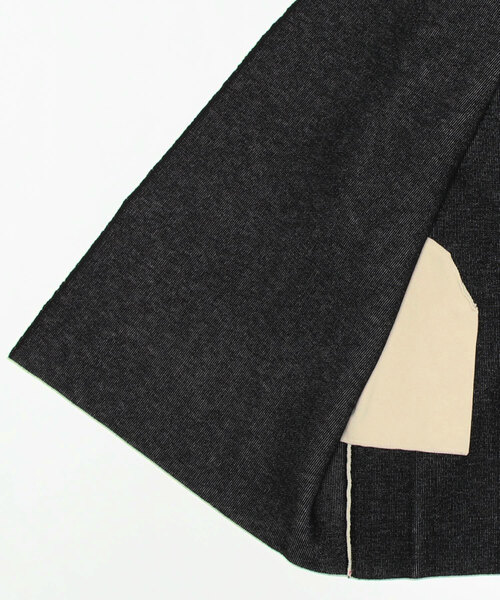 Q（キュー）の「Wフェイスリバーニットガウン（その他アウター・レディース・チャコールグレー/アイボリー・MEDIUM）」の7枚目の写真