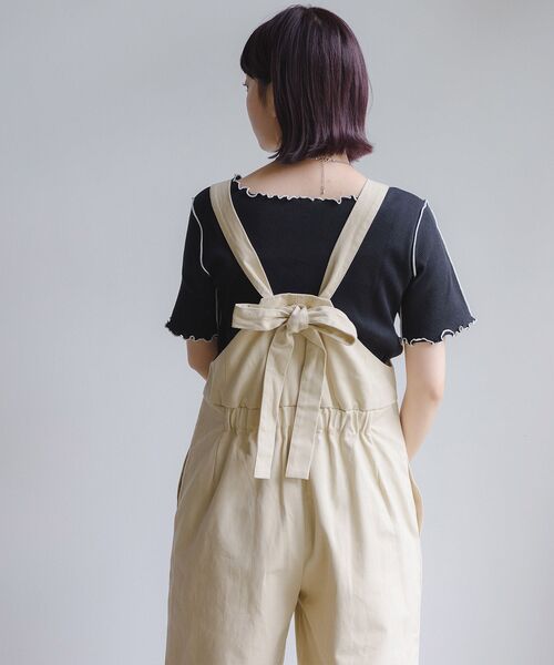 RETRO GIRL（レトロガール）の「バックリボンサロペット（その他パンツ・レディース・ナチュラル/ブラック/ブラウン・FREE）」の5枚目の写真