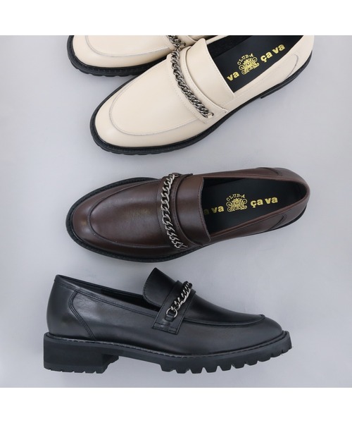 cava cava（サヴァサヴァ）の「チェーンローファー　-7420097（ローファー・レディース・ブラック/ダークブラウン/アイボリー・22.5cm/23.5cm/24.5cm/23.0cm/24.0cm）」の8枚目の写真