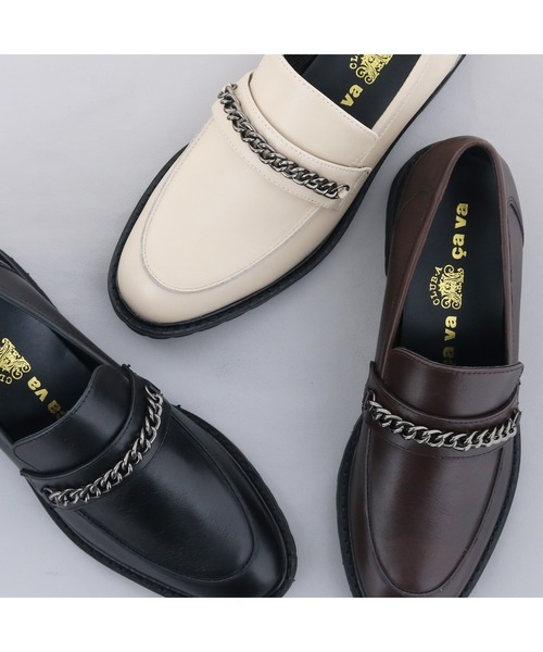cava cava（サヴァサヴァ）の「チェーンローファー　-7420097（ローファー・レディース・ブラック/ダークブラウン/アイボリー・22.5cm/23.5cm/24.5cm/23.0cm/24.0cm）」の9枚目の写真