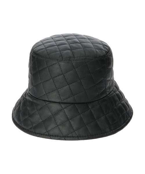 DURAS（デュラス）の「キルティングバケットハット（ハット・レディース・ブラック/アイボリー・FREE）」の2枚目の写真