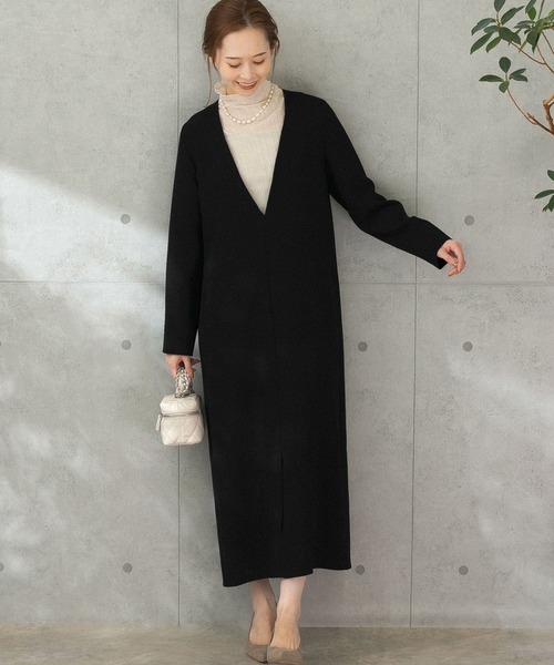 URBAN RESEARCH ROSSO（アーバンリサーチロッソ）の「deepV-neckドレス（ワンピース・レディース・ブルー系その他/ブラック・FREE）」の2枚目の写真