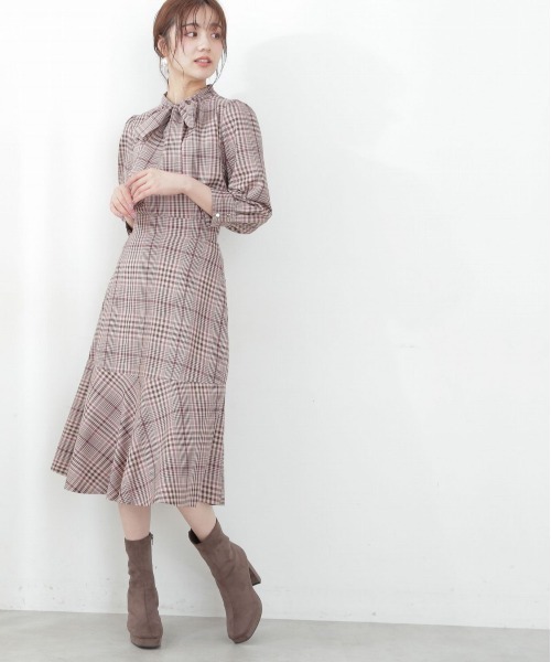 PROPORTION BODY DRESSING（プロポーションボディドレッシング）の「ビエラチェックブラウス / 1212210808（シャツ/ブラウス・レディース・ブラウン/ベージュ・MEDIUM/SMALL）」の9枚目の写真