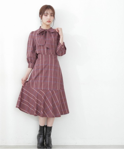 PROPORTION BODY DRESSING（プロポーションボディドレッシング）の「ビエラチェックブラウス / 1212210808（シャツ/ブラウス・レディース・ブラウン/ベージュ・MEDIUM/SMALL）」の3枚目の写真