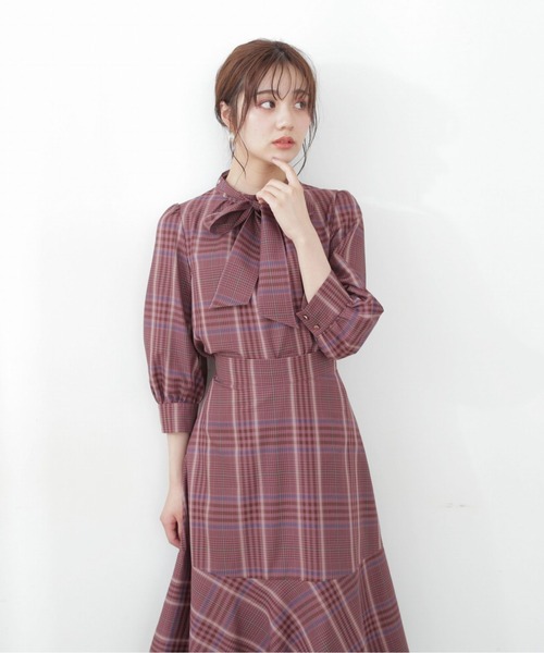 PROPORTION BODY DRESSING（プロポーションボディドレッシング）の「ビエラチェックブラウス / 1212210808（シャツ/ブラウス・レディース・ブラウン/ベージュ・MEDIUM/SMALL）」の8枚目の写真