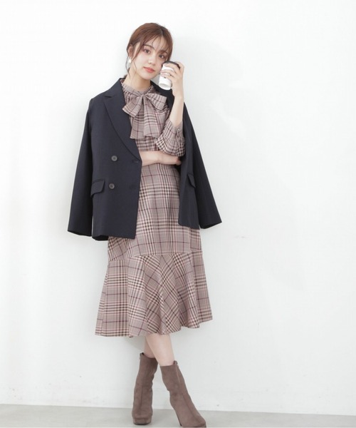 PROPORTION BODY DRESSING（プロポーションボディドレッシング）の「ビエラチェックブラウス / 1212210808（シャツ/ブラウス・レディース・ブラウン/ベージュ・MEDIUM/SMALL）」の5枚目の写真