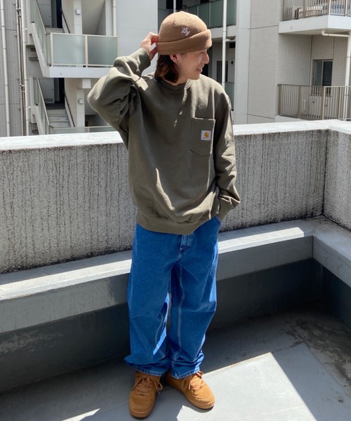Carhartt WIP（カーハートダブリューアイピー）の「Carhartt WIP/カーハートダブリューアイピー POCKET SWEATSHIRT クルースウェット I030903（スウェット・メンズ・カーキ/ブラック/ベージュ・XL/XXL/L/M）」の13枚目の写真
