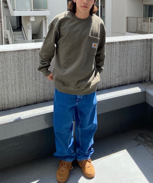 Carhartt WIP（カーハートダブリューアイピー）の「Carhartt WIP/カーハートダブリューアイピー POCKET SWEATSHIRT クルースウェット I030903（スウェット・メンズ・カーキ/ブラック/ベージュ・XL/XXL/L/M）」の12枚目の写真
