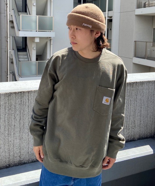 Carhartt WIP（カーハートダブリューアイピー）の「Carhartt WIP/カーハートダブリューアイピー POCKET SWEATSHIRT クルースウェット I030903（スウェット・メンズ・カーキ/ブラック/ベージュ・XL/XXL/L/M）」の18枚目の写真