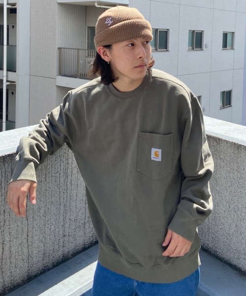 Carhartt WIP（カーハートダブリューアイピー）の「Carhartt WIP/カーハートダブリューアイピー POCKET SWEATSHIRT クルースウェット I030903（スウェット・メンズ・カーキ/ブラック/ベージュ・XL/XXL/L/M）」の17枚目の写真