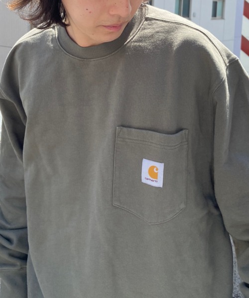 Carhartt WIP（カーハートダブリューアイピー）の「Carhartt WIP/カーハートダブリューアイピー POCKET SWEATSHIRT クルースウェット I030903（スウェット・メンズ・カーキ/ブラック/ベージュ・XL/XXL/L/M）」の16枚目の写真