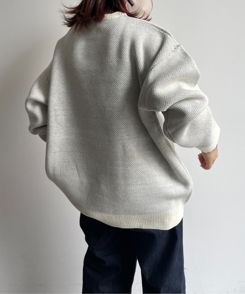 CPCM（シーピーシーエム）の「イラストジャガードニット（ニット/セーター・メンズ・アイボリー/ネイビー・LARGE/MEDIUM）」の13枚目の写真