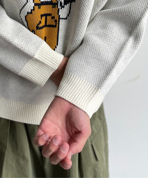 CPCM（シーピーシーエム）の「イラストジャガードニット（ニット/セーター・メンズ・アイボリー/ネイビー・LARGE/MEDIUM）」の20枚目の写真