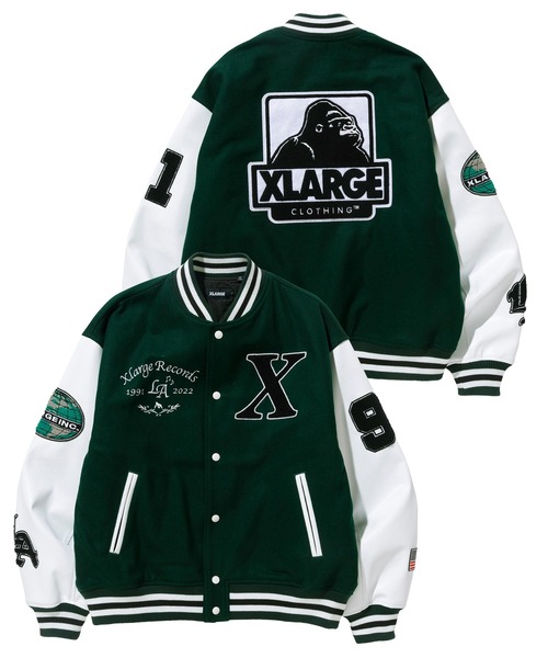 XLARGE(エクストララージ)の「OG LOGO VARSITY JACKET(ブルゾン・メンズ・レッド/グリーン/ブラック/ブルー・M/S/XL/L)」の3枚目の写真