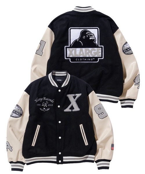 XLARGE(エクストララージ)の「OG LOGO VARSITY JACKET(ブルゾン・メンズ・レッド/グリーン/ブラック/ブルー・M/S/XL/L)」の2枚目の写真