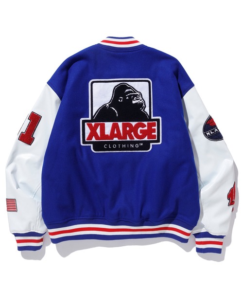 XLARGE(エクストララージ)の「OG LOGO VARSITY JACKET(ブルゾン・メンズ・レッド/グリーン/ブラック/ブルー・M/S/XL/L)」の6枚目の写真