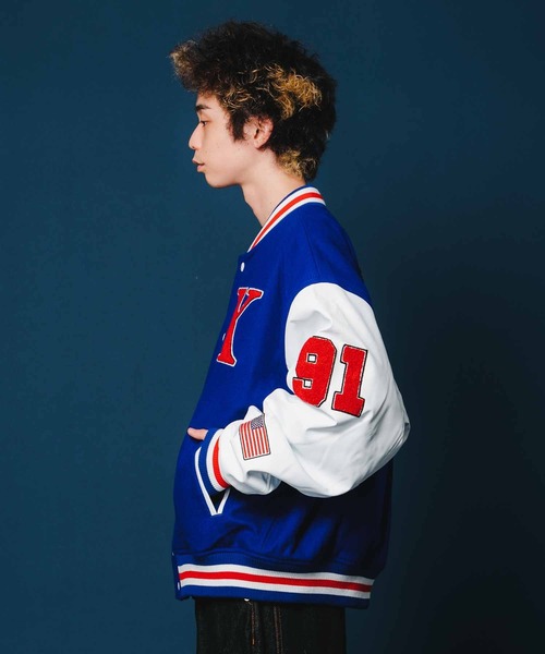 XLARGE(エクストララージ)の「OG LOGO VARSITY JACKET(ブルゾン・メンズ・レッド/グリーン/ブラック/ブルー・M/S/XL/L)」の15枚目の写真