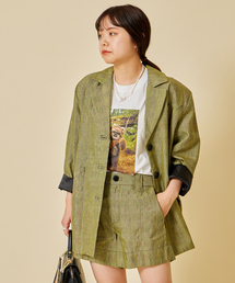 【GANNI / ガニー】 Slub Check Suiting ジャケット
