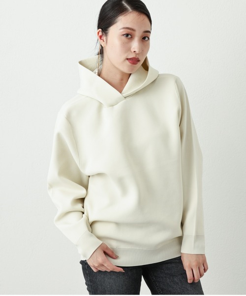 OUVRAGE CLASSE（ウヴラージュクラス）の「ニットパーカー（パーカー・レディース・ブラック/アイボリー/モカ・FREE）」の20枚目の写真