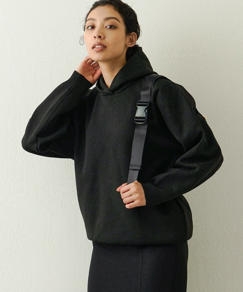 OUVRAGE CLASSE（ウヴラージュクラス）の「ニットパーカー（パーカー・レディース・ブラック/アイボリー/モカ・FREE）」の22枚目の写真