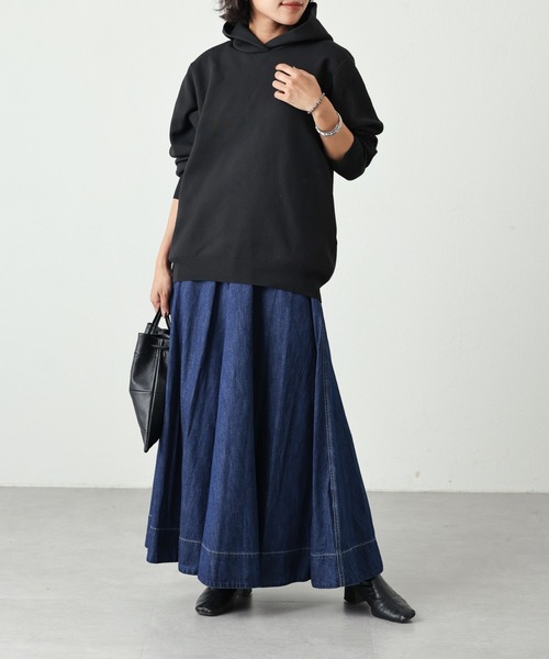 OUVRAGE CLASSE（ウヴラージュクラス）の「ニットパーカー（パーカー・レディース・ブラック/アイボリー/モカ・FREE）」の17枚目の写真