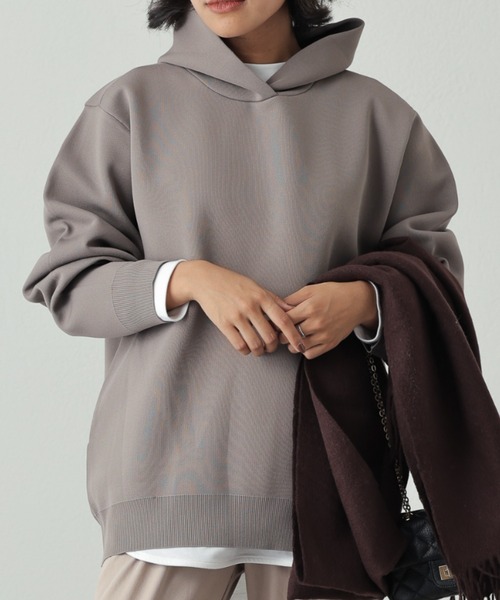 OUVRAGE CLASSE（ウヴラージュクラス）の「ニットパーカー（パーカー・レディース・ブラック/アイボリー/モカ・FREE）」の19枚目の写真