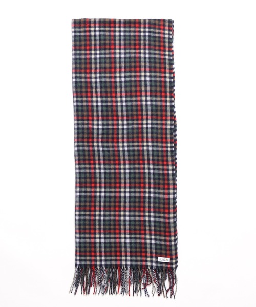 Arnold Palmer（アーノルドパーマー）の「ハウスチェック 大判マフラー（マフラー・レディース・ベージュ/ネイビー・F）」の10枚目の写真