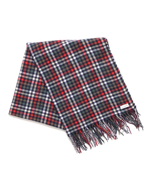 Arnold Palmer（アーノルドパーマー）の「ハウスチェック 大判マフラー（マフラー・レディース・ベージュ/ネイビー・F）」の11枚目の写真