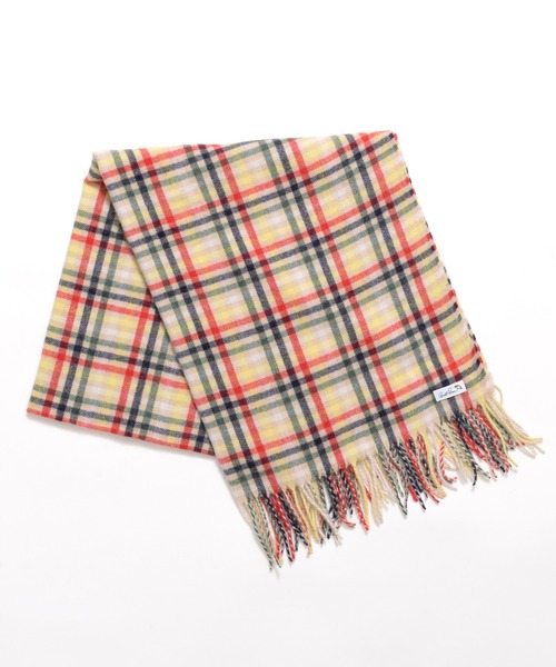 Arnold Palmer（アーノルドパーマー）の「ハウスチェック 大判マフラー（マフラー・レディース・ベージュ/ネイビー・F）」の8枚目の写真