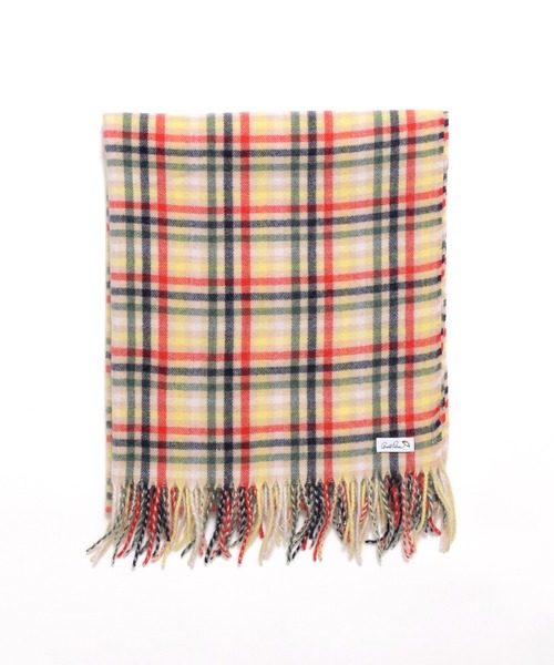 Arnold Palmer（アーノルドパーマー）の「ハウスチェック 大判マフラー（マフラー・レディース・ベージュ/ネイビー・F）」の9枚目の写真