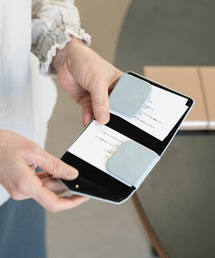 HIGHTIDE（ハイタイド）の「ダブルフラップカードホルダー 名刺入れ ビジネス カードケース マグネット式 三つ折り（名刺入れ）」