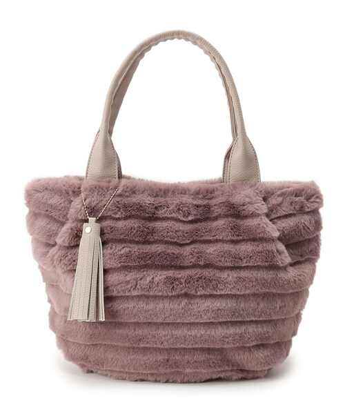 SHOO・LA・RUE（シューラルー）の「◆タッセル付きタックファートートバッグ（トートバッグ・レディース・グリーン系その他3/グレー系1/グレー系2/ベージュ系1/アイボリー系2/ピンク系7・00）」の6枚目の写真