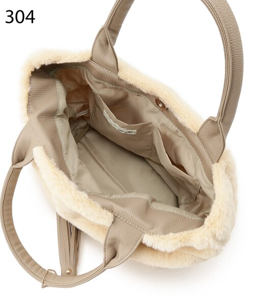 SHOO・LA・RUE（シューラルー）の「◆タッセル付きタックファートートバッグ（トートバッグ・レディース・グリーン系その他3/グレー系1/グレー系2/ベージュ系1/アイボリー系2/ピンク系7・00）」の7枚目の写真