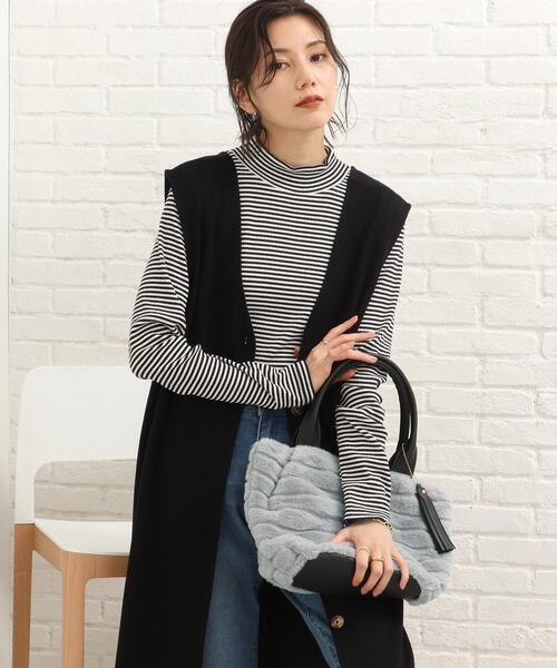 SHOO・LA・RUE（シューラルー）の「◆タッセル付きタックファートートバッグ（トートバッグ・レディース・グリーン系その他3/グレー系1/グレー系2/ベージュ系1/アイボリー系2/ピンク系7・00）」の8枚目の写真