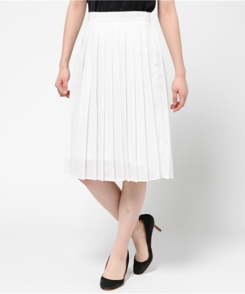 DISCOAT(ディスコート)の「【Discoat】デシンプリーツスカート(スカート・レディース・レモンイエロー/ホワイト/ライトグレー・フリ-)」の2枚目の写真