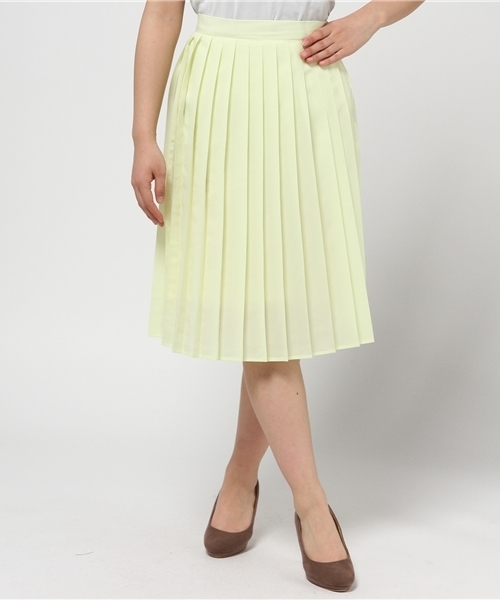 DISCOAT(ディスコート)の「【Discoat】デシンプリーツスカート(スカート・レディース・レモンイエロー/ホワイト/ライトグレー・フリ-)」の1枚目の写真