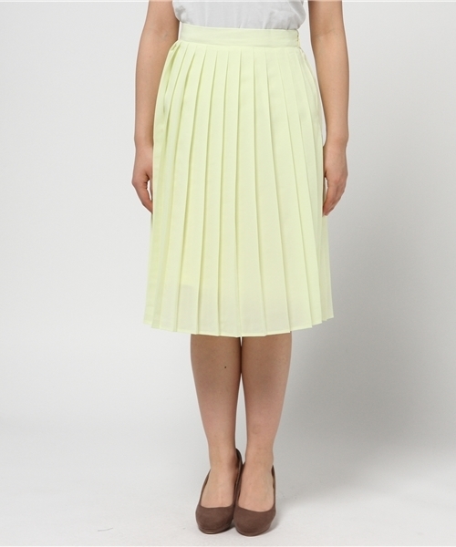 DISCOAT(ディスコート)の「【Discoat】デシンプリーツスカート(スカート・レディース・レモンイエロー/ホワイト/ライトグレー・フリ-)」の4枚目の写真